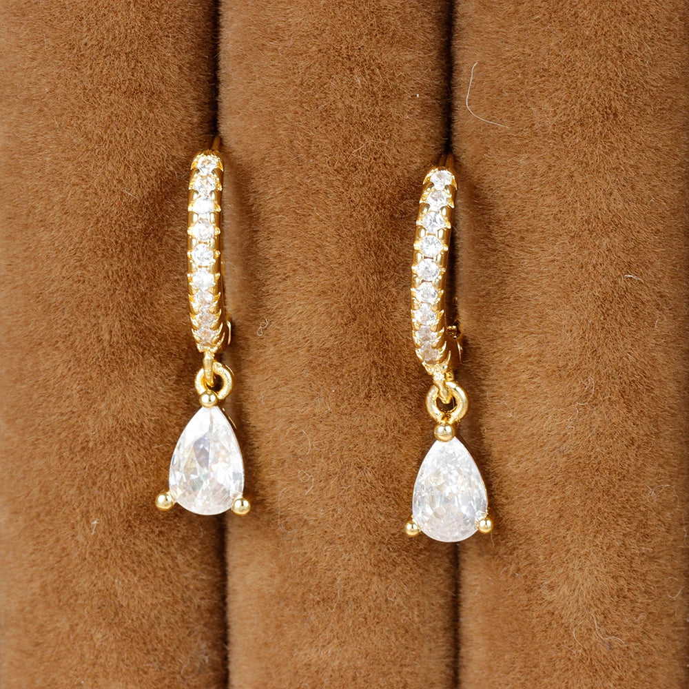 New Design Stainless Steel Small Hoop Earring Colourful Zirconia