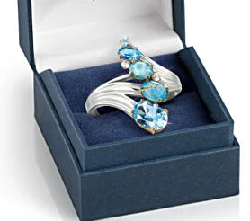 Classic Female Turquoise Oval Rings Charm Silver Color Engagement Ring Vintage Aqua Blue Zircon Stone Wedding Jewelry For Women