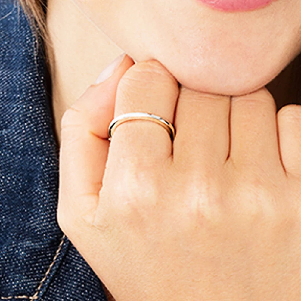 Delicate Band Ring 925 Sterling Silver Classic Fine Jewellery Women Romantic Gift