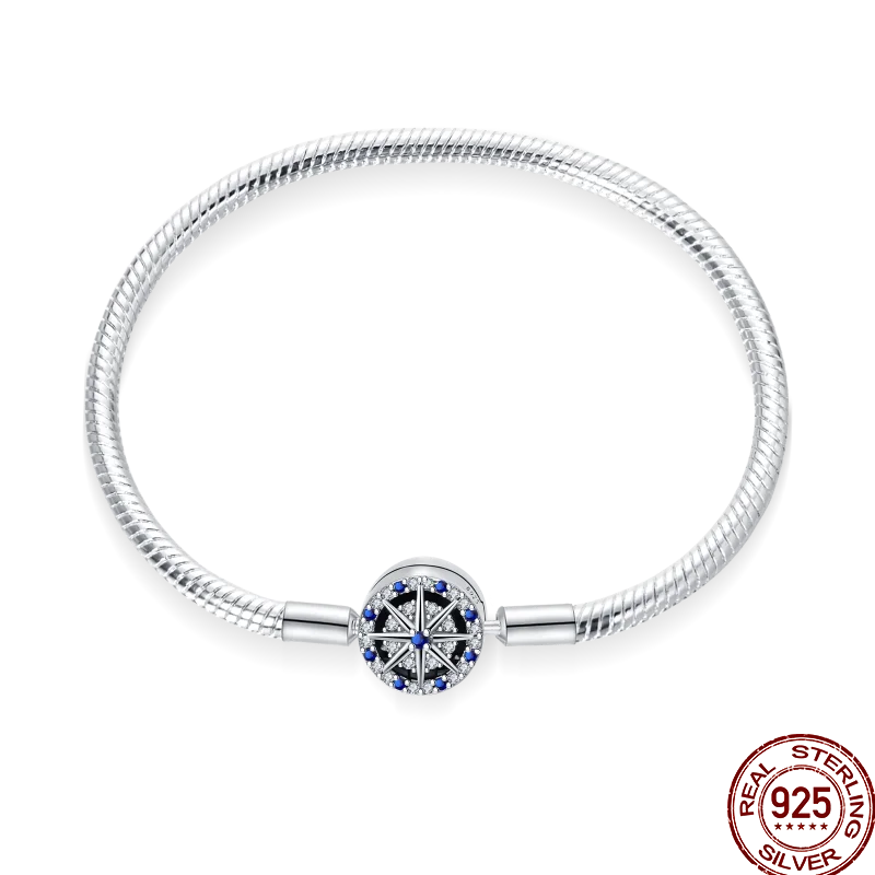 925 Silver 17-20CM Heart Pave Zirconia Original Bracelets Infinity Bracelet Fit DIY Charms Bead Birthday Jewelry Gifts Hot Sale