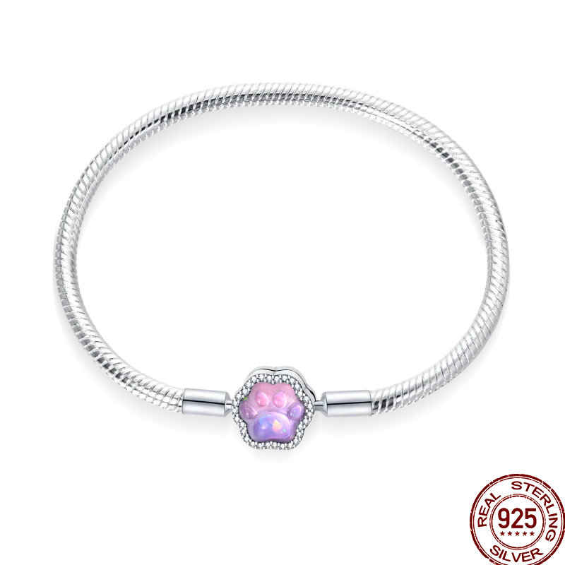 925 Silver 17-20CM Heart Pave Zirconia Original Bracelets Infinity Bracelet Fit DIY Charms Bead Birthday Jewelry Gifts Hot Sale