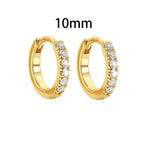 2022 New Stainless Steel Minimal Hoop Earrings Cubic Zirconia