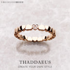 Love Hearts Ring 925 Sterling Silver Romantic Fine Jewellery Women Gift