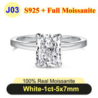 PureNew 1ct-4ct Radiant Cut Full Moissanite Diamond Rings For Women Original 925 Silver Luxury Oval Cut Lady's Diamond Ring 2025