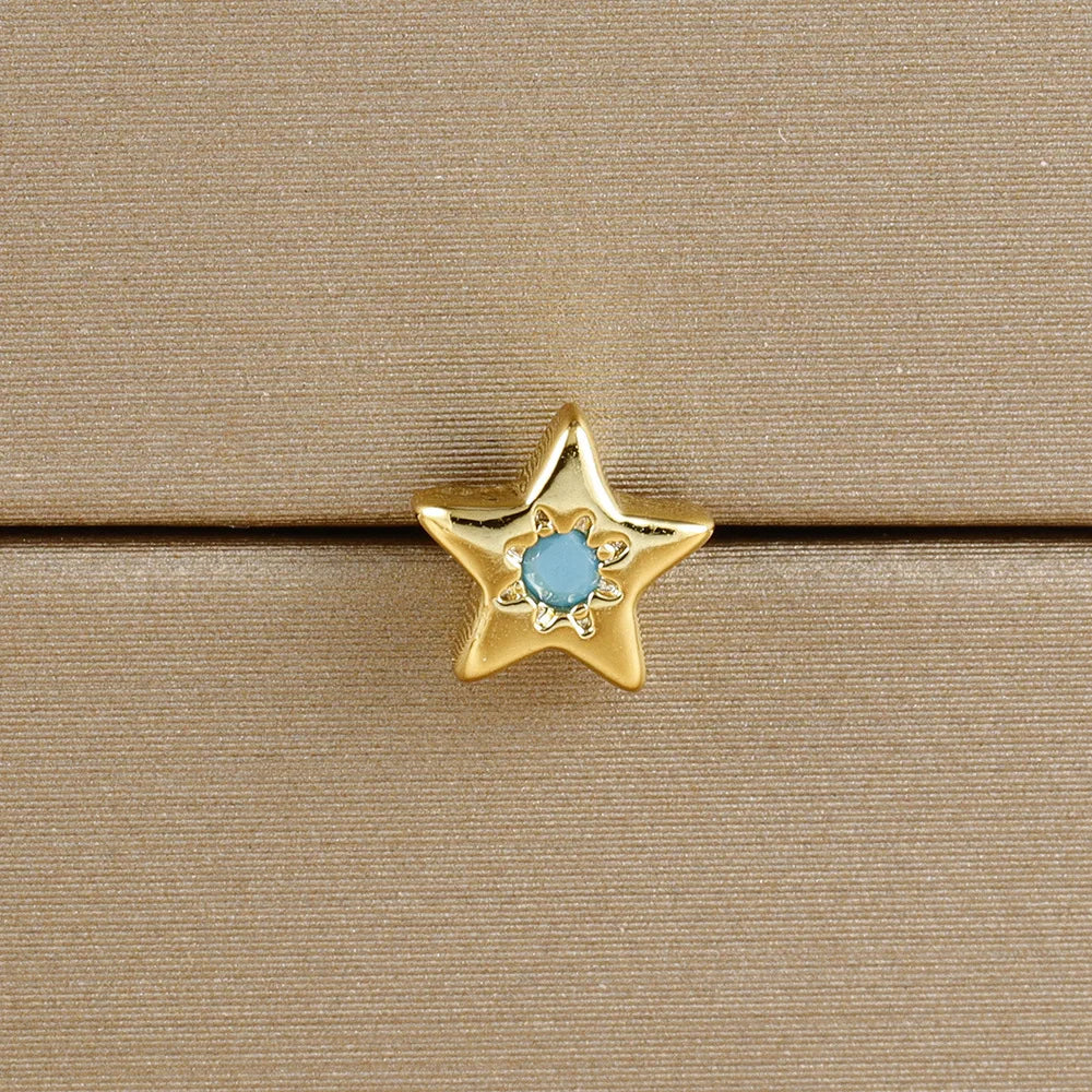 1PC Stainless Steel Mini Zircon Cross Stud Earrings Gold Helix Tragus