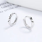 925 Sterling Silver Hoop Earrings Women High Quality Fashion Jewellery Gift