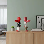 18cm Resin Balloon Dog Statue Cute Modern Art Collectible Figurine for Home Office Decor