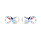 925 Sterling Silver Dreamcatcher Feather Ear Studs Hoop Earrings Jewellery Gift