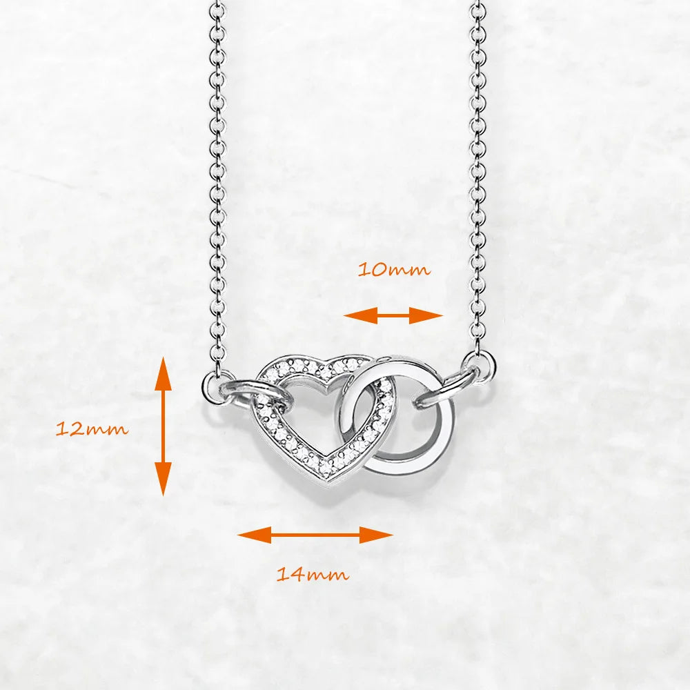Timeless Love Heart Necklace 925 Sterling Silver Romantic Jewellery Gift