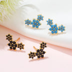 New Design Stainless Steel Cubic Zirconia Small Hoop Earrings Punk