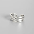 925 Sterling Silver Cross Aesthetic Ring Wedding Luxury Quality Jewellery Gift