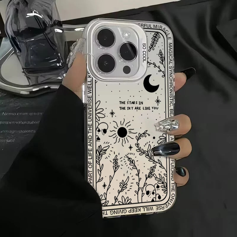 Fresh Moon Star Case for Samsung Galaxy S24 S23 S22 Ultra A14 A34