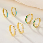 8mm Stainless Steel Minimal Hoop Earrings Zirconia Helix Tragus
