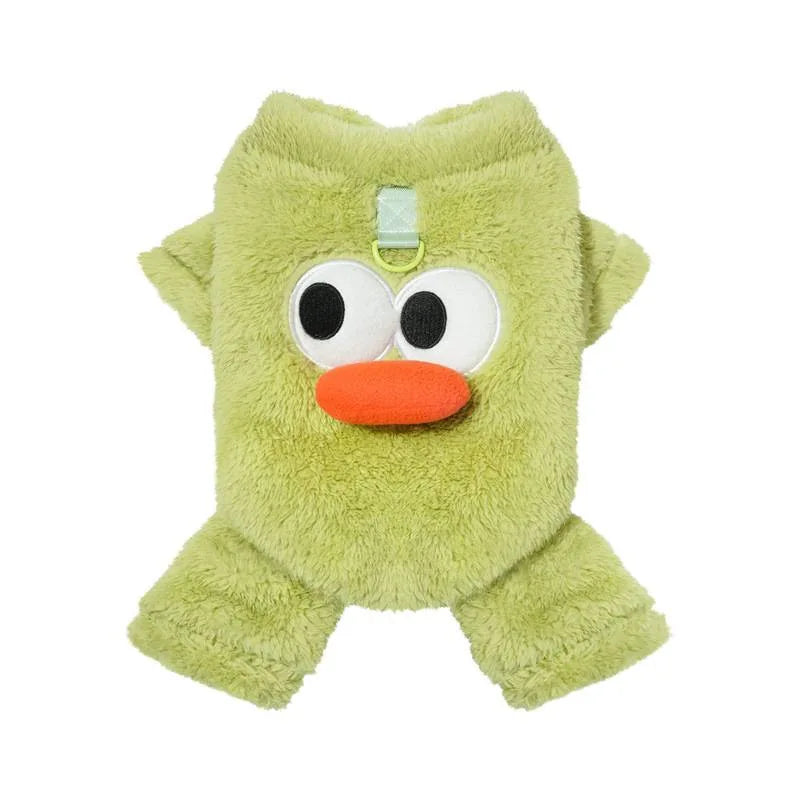 Furry Pet Onesie Warm Full-Body Dog Cat Outfit Plush Winter Pajamas