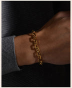 Stainless Steel Chain Bracelet for Women Men Layered Jewelry