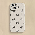 Black Bow Phone Case for iPhone 16 15 14 13 12 11 Pro Max SE