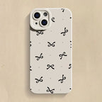 Black Bow Phone Case for iPhone 16 15 14 13 12 11 Pro Max SE
