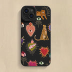 Floral Leopard Eyes Case for Samsung Galaxy S26 S25 S24 S23 A16