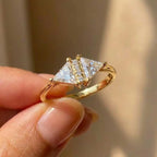 925 Sterling Silver Eternity Princess Square Cubic Zirconia Crystal Ring Engagement Luxury Jewellery