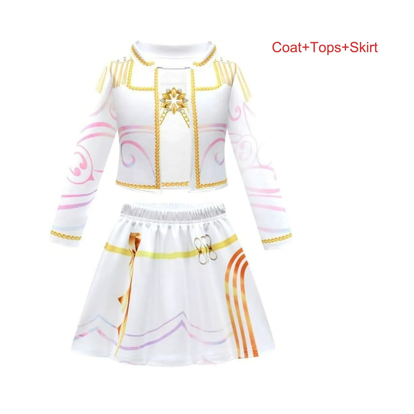 Kids Kpop Demon Hunter Cosplay Rumi Zoey Mira Suit 3D Print Costume Outfit