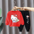 Sanrio Hello Kitty Boys and Girls Tracksuit Spring Autumn Clothing Set