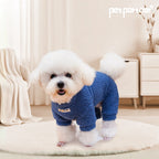Plush Fleece Dog Winter Overall 4 Legs Full Body Jumpsuit Small Medium Dogs
