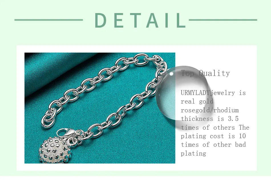 4mm Blade Chain Bracelet 8-inch 925 Sterling Silver Men Women Christmas Gift