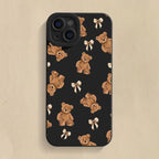 Cute Bow Bear Silicone Case for Xiaomi Mi 15 14T 13T Pro Poco F6 F5