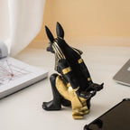 Egypt Art Anubis Wine Rack Statue Figurine Holder Animal Tabletop Office Living Room
