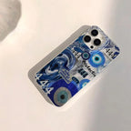 Evil Eye Butterfly Case for iPhone 17 16 15 14 13 12 11 Pro Max Plus 16e