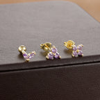 3PCS Stainless Steel Mini Zircon Cartilage Piercing Stud Earrings
