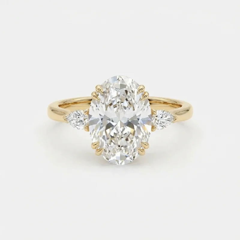 925 Sterling Silver Zirconia Gorgeous Shiny Oval Stone Ring Engagement Wedding Luxury Fine Jewellery