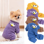Plush Fleece Dog Winter Overall 4 Legs Full Body Jumpsuit Small Medium Dogs