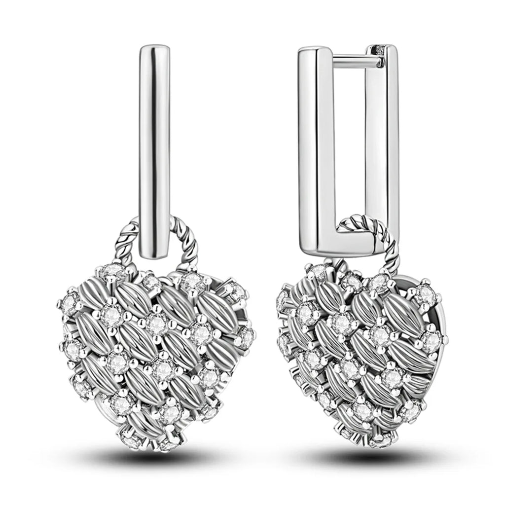 925 Sterling Silver Pink Sweet Bow Drop Earrings Trendy Anniversary Jewellery