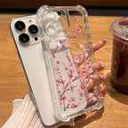 Flower Silicone Case for iPhone 17 16 15 14 13 12 Pro Max Plus Clear