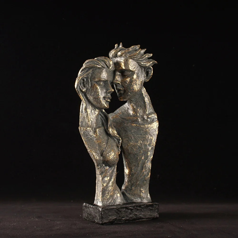 Resin Abstract Couple Sculptures Lovers Statue Home Living Room Tabletop Decoration