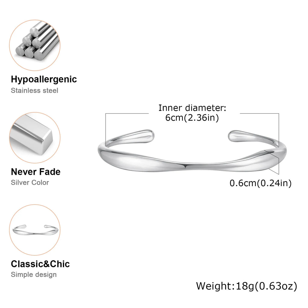 Trendy Round Circular Open Knot Cuff Bangle Bracelets For Women Elegant GoldColor Jewelry Noeud Armband Pulseiras