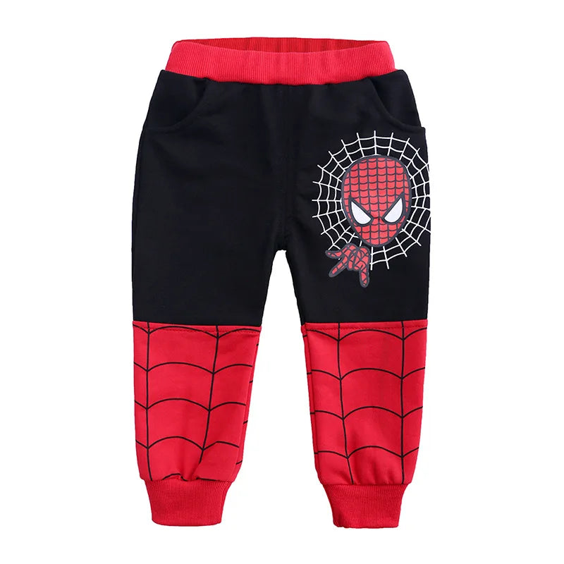 3pcs Spiderman Cosplay Costume Kids Boys Hooded Vest T-Shirt & Pants Tracksuit