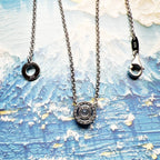 Halo Round Zircon Necklace 925 Sterling Silver Classic Fine Jewellery Gift