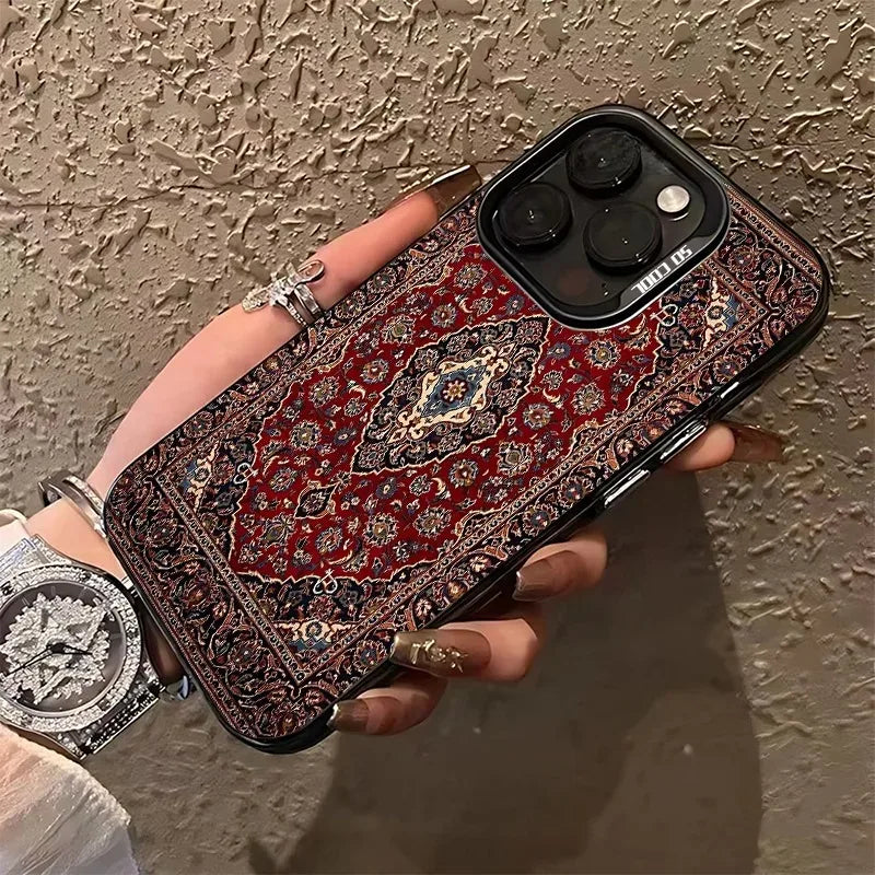 Persian Carpet Electroplate Case for Samsung S25 S24 Ultra S23 A16