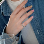 Double-Layer Adjustable Ring 925 Sterling Silver Wedding Vintage Luxury Jewellery