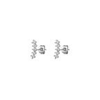New Stainless Steel Zircon Star Cross Hoop Earring Gold y2k Crown