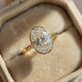925 Sterling Silver Zircon Fashionable Simple Oval Ring Engagement Wedding Luxury Hot Sales