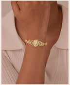 Guadalupe Virgin Mary Bracelet for Women, Zirconia Catholic Bracelet Bangle, Religious Baptism Hypoallergenic Non Tarnish
