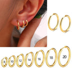 1Pairs/2Pcs Small Hoop Earrings Women Men Gold Silver Anti-allergy