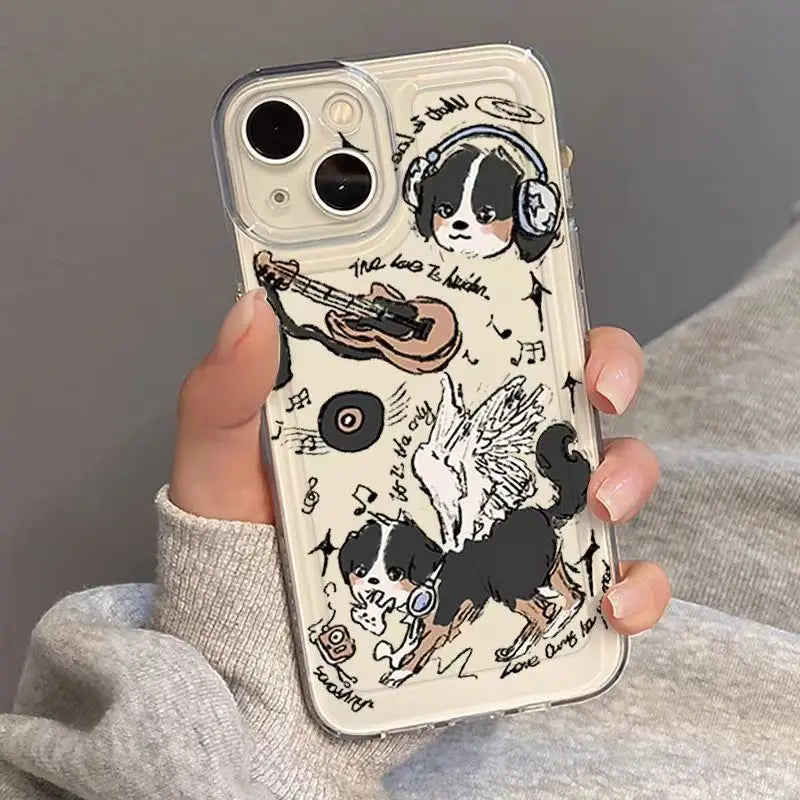 Cute Angel Animals Case for Samsung Galaxy A55 A35 A15 S24 S23 Ultra S22 FE