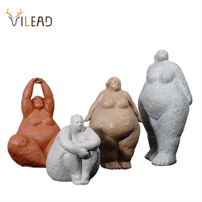 Abstract Fat Lady Statues Dreaming Yoga Women Figure Home Interior Decor Shelf
