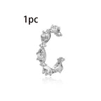 2022 New Stainless Steel Minimal Hoop Earrings Cubic Zirconia