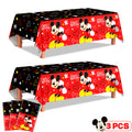3pc Mickey Mouse Birthday Tablecloth Plastic Party Table Covers - Ship from UK