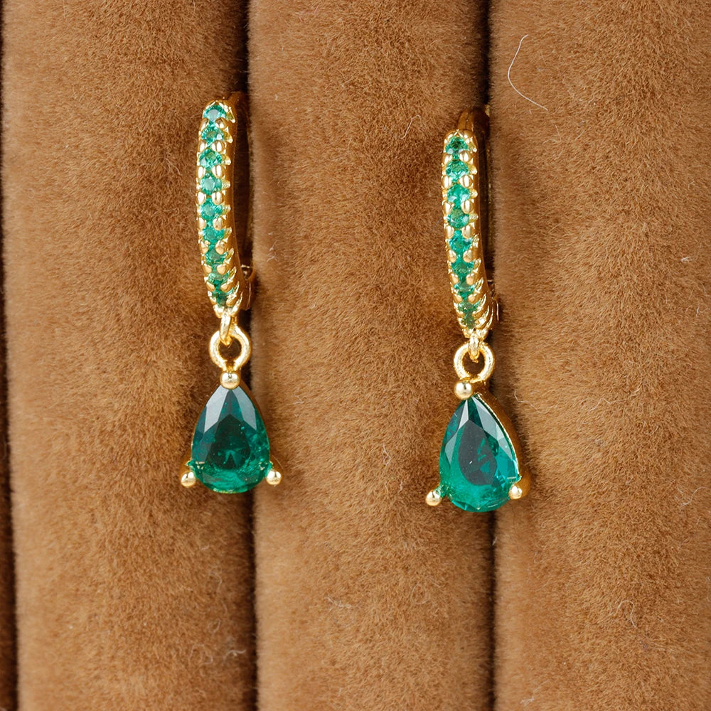 New Design Stainless Steel Small Hoop Earring Colourful Zirconia